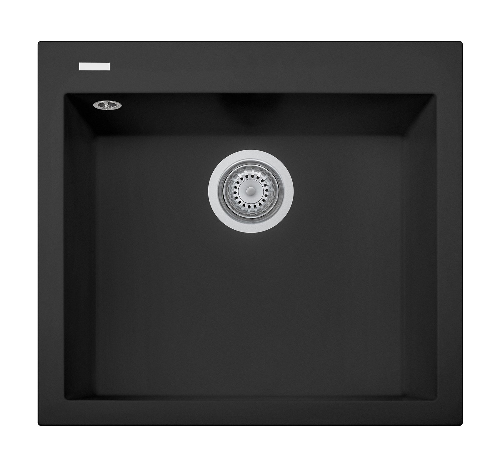 Lavello in quarzo da cucina incasso TELMA by Plados serie FLAT vasca singola 56cm - Nero Matt