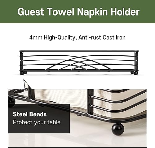 Vista 54 de Bandeja de acrílico para toallas de invitados para baño, soporte vertical para toallas de mano desechables, organizador de servilletas impermeable A