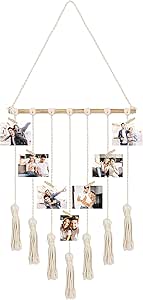 Belle Vous Macramé Photo Frame Wall Mount 40 X 92 Cm For 25 Photos With