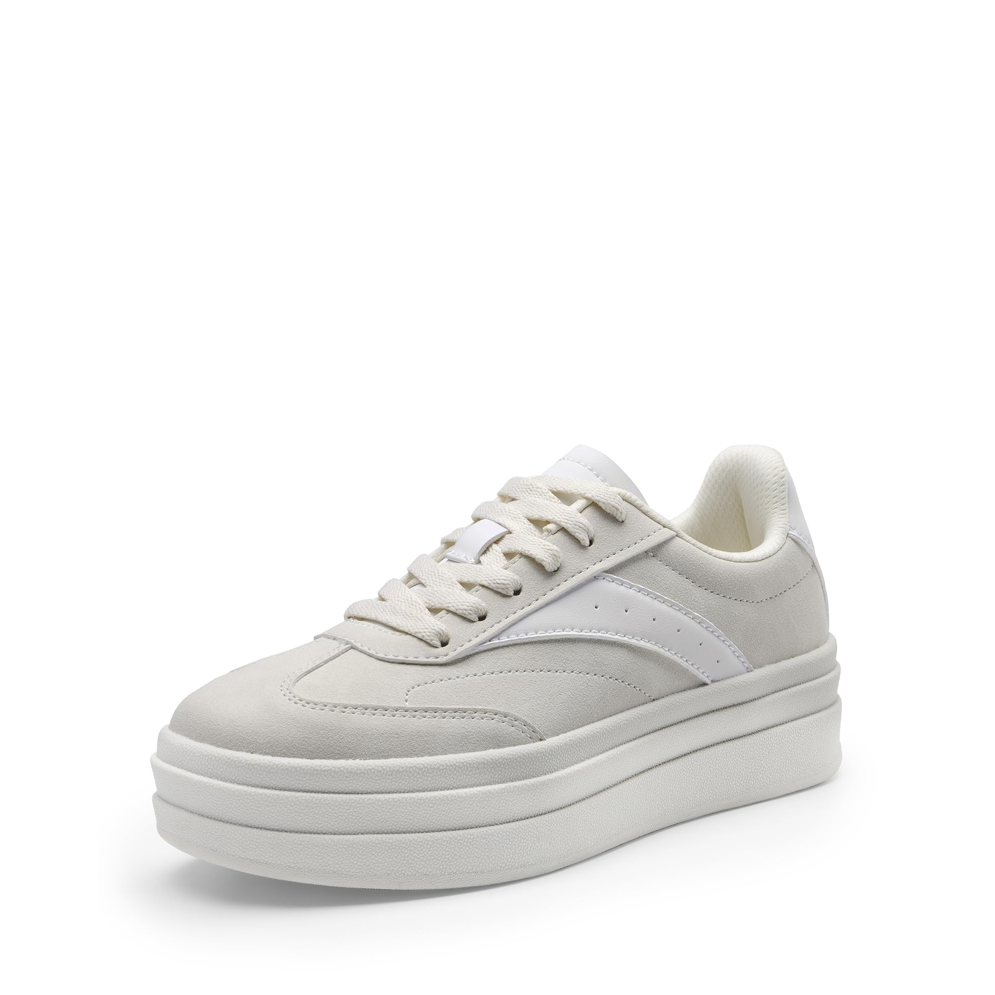 Women's Platform Sneakers Walking Val Tennis Lace-Up Comfortable Casual Fashion Sneakers Shoes.