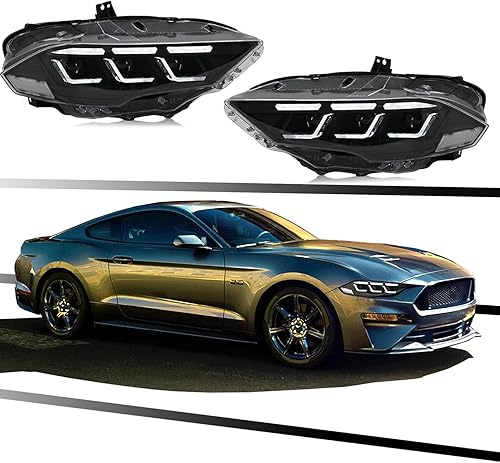 Miniatura 4 de Faros delanteros TT-ABC Mods para Ford Mustang 2015 2016 2017 y Shelby GT350 GT500 Full LED (2015-2017)