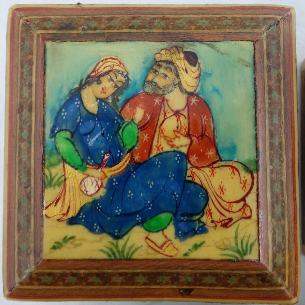 Amazon.co.jp: 倉庫保管品ペルシャ伝統工芸ハータムカーリー象嵌