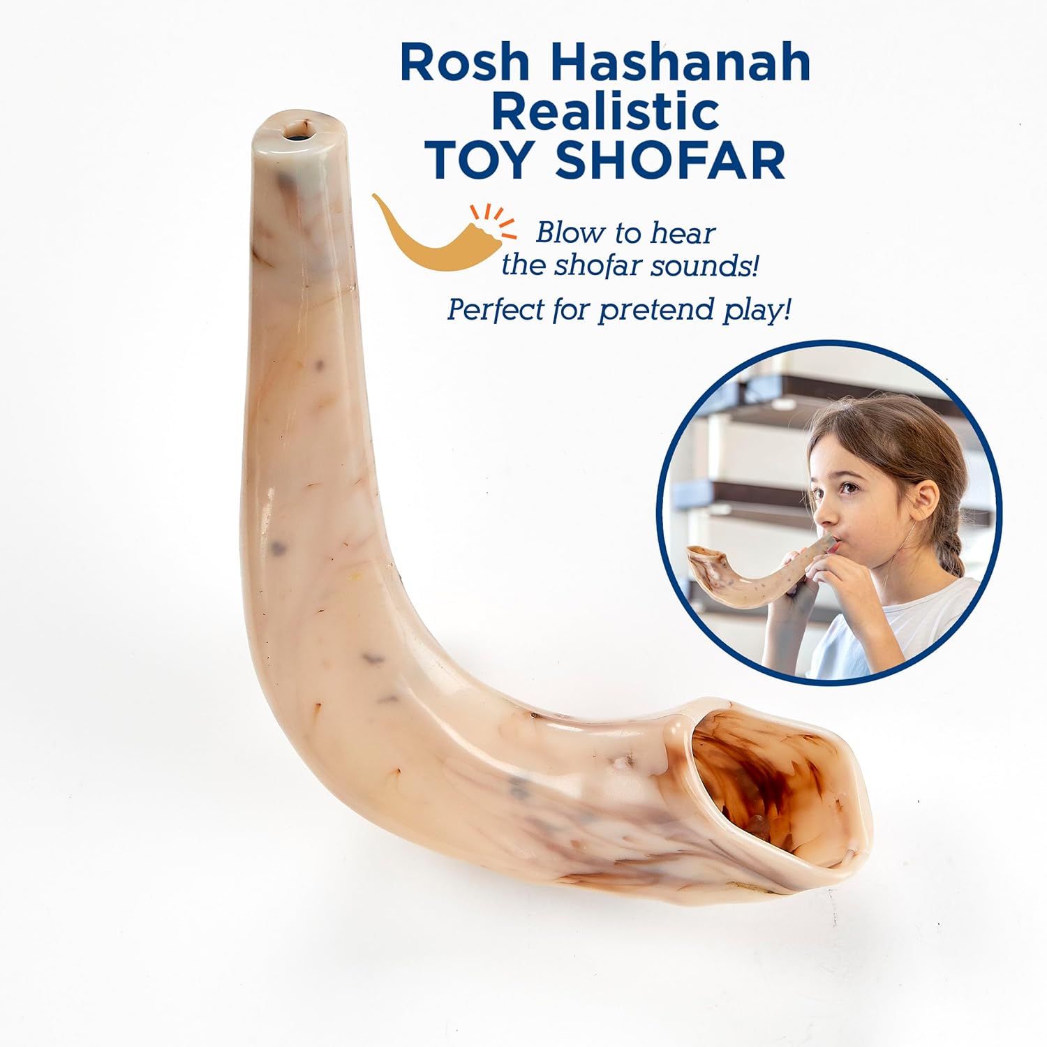 Rite Lite Plastic Shofar Horn Rosh Hashanah Jewish New Year Holiday Party Favors Shana Tova Gifts Yom Kippur Gift High Holidays Jewish Musical Instrument For Little Ones!