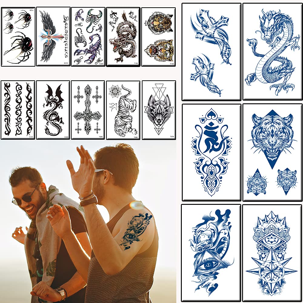 Buy Semi Permanent Tattoos for Men,Classic Premium Temporary Tattoo