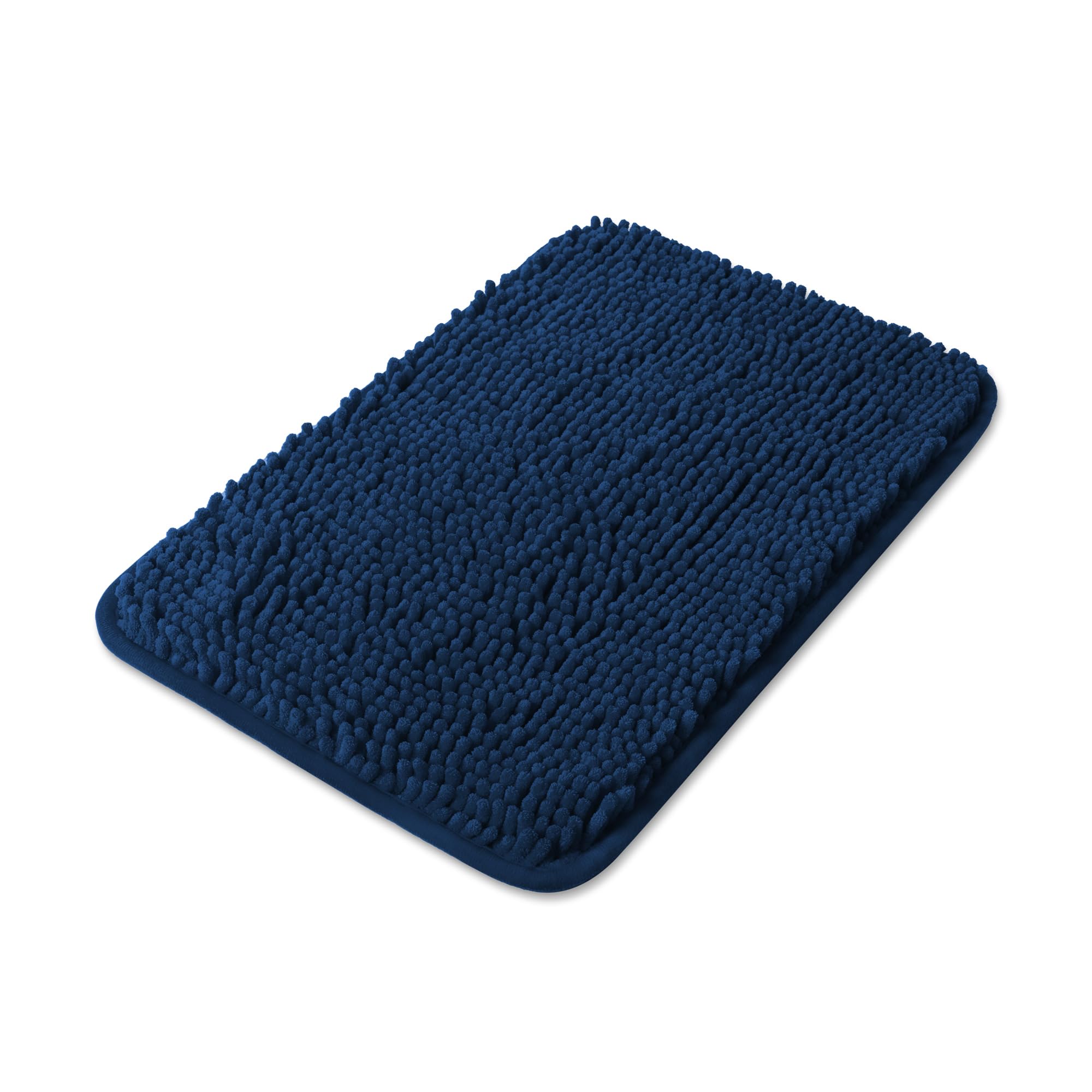 Yeaban Small Bathroom Rugs 12"x18" โ Chenille Bath Mats | Absorbent and Washable Bath Rug Non-Slip, Plush and Soft Rugs for Bathroom, Shower, Sink(Navy Blue) โ image 1