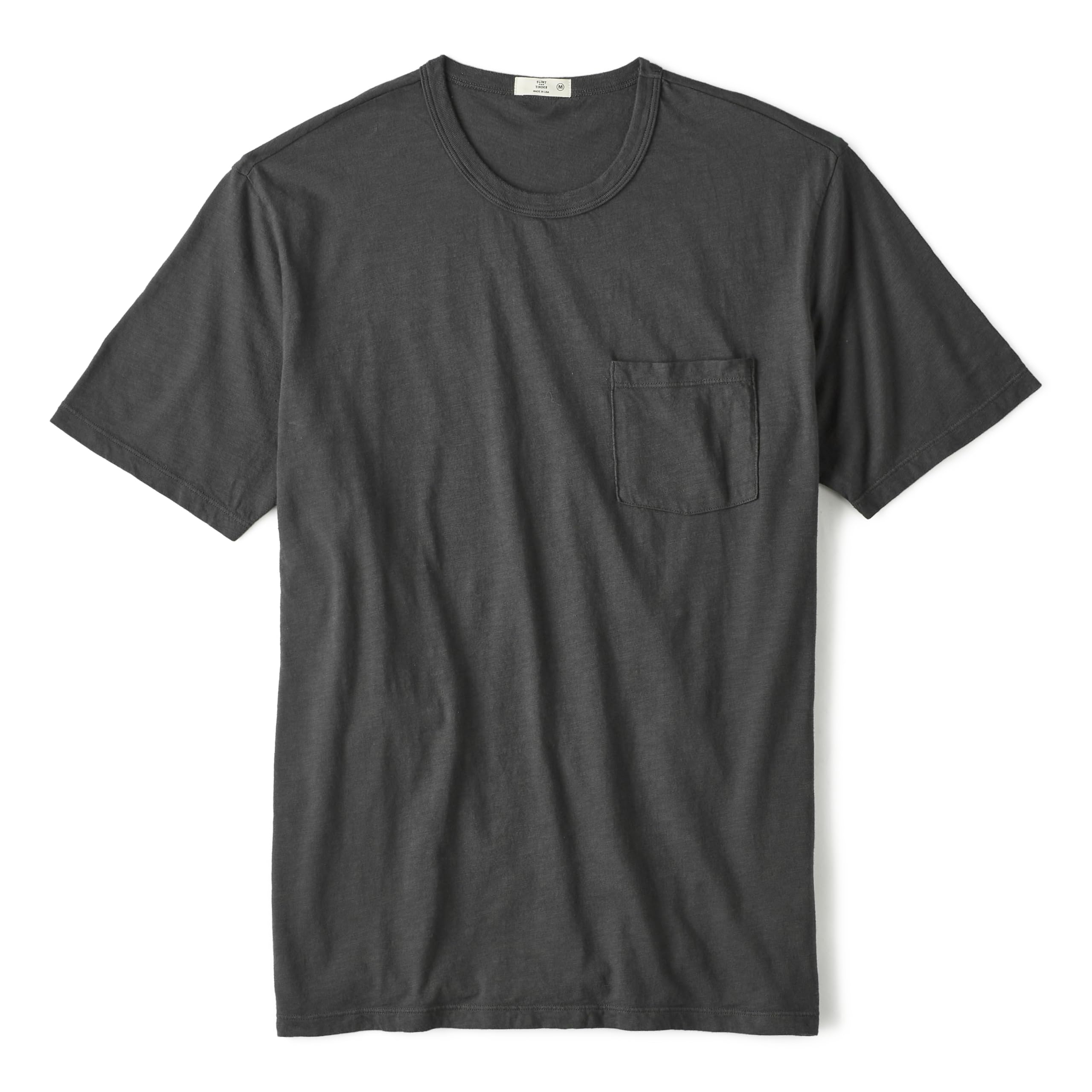 Huckberry Flint Tinder Vintage Slub Pocket T-Shirt -Textured Slub Cotton,  Garment-Dyed Mens T-Shirts, Made in The USA