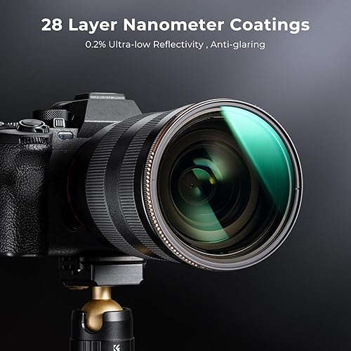 Miniatura 6 de K&F Concept Filtro de lente ND4-32 ND variable de 2.835 in, filtro de lente de cámara de densidad neutra ajustable con 28 recubrimientos múltiples