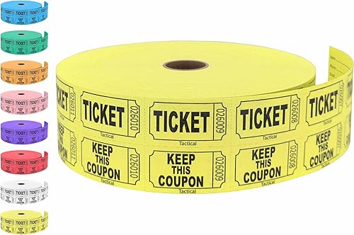 Miniatura 6 de Tacticai 2000 boletos para rifa, naranja (selección de 8 colores), doble rollo, entradas para eventos, entrada, recompensa de clase, recaudación de