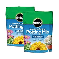 Miracle-Gro Moisture Control Potting Mix, For Container Plants, Protects against Over- and Under-Watering, 8 qt., 2-Pack