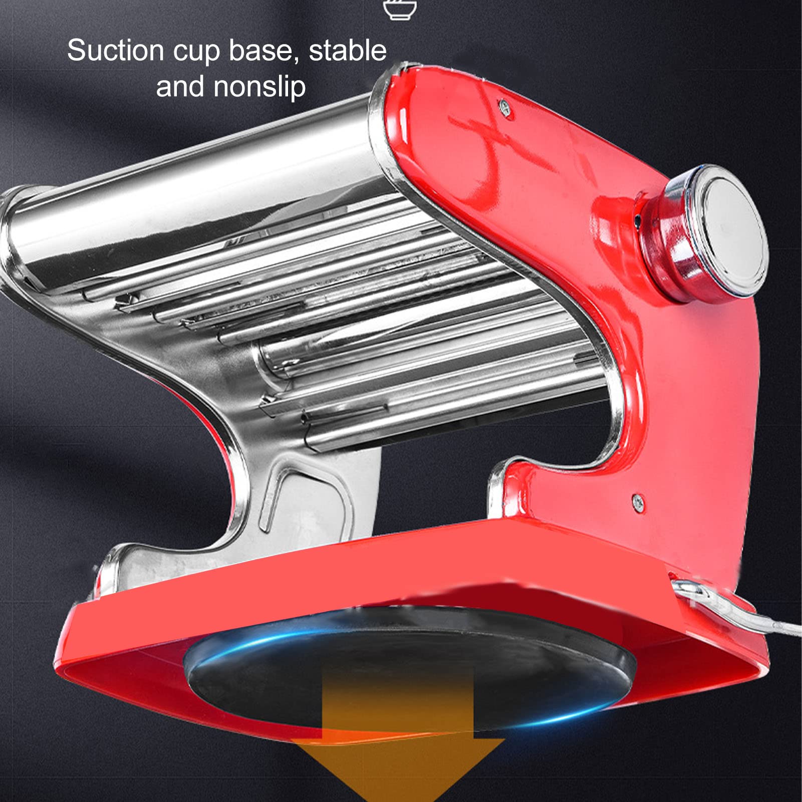 Acouto Máquina para Hacer Fideos, Máquina de Pasta de Acero Inoxidable para Lasaña y Fettuccine, Diseño de Manivela con 6 Niveles Ajustables para Fideos Caseros (Hoja de ventosa tipo 3)