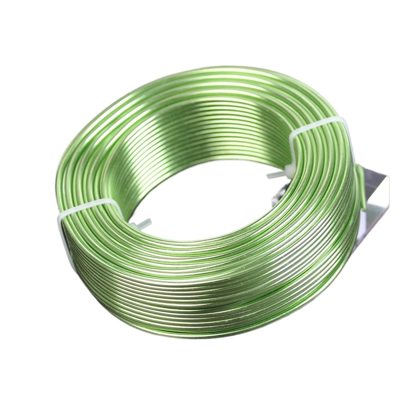 Aluminiumdraht 1 große Rolle 0,8 mm/1,5 mm/2, mm/3, mm Aluminium-Weichmetall-Basteldraht for die Schmuckherstellung for Selbermachen Für den Prozess(Light Green,3.0mm (26 meters))