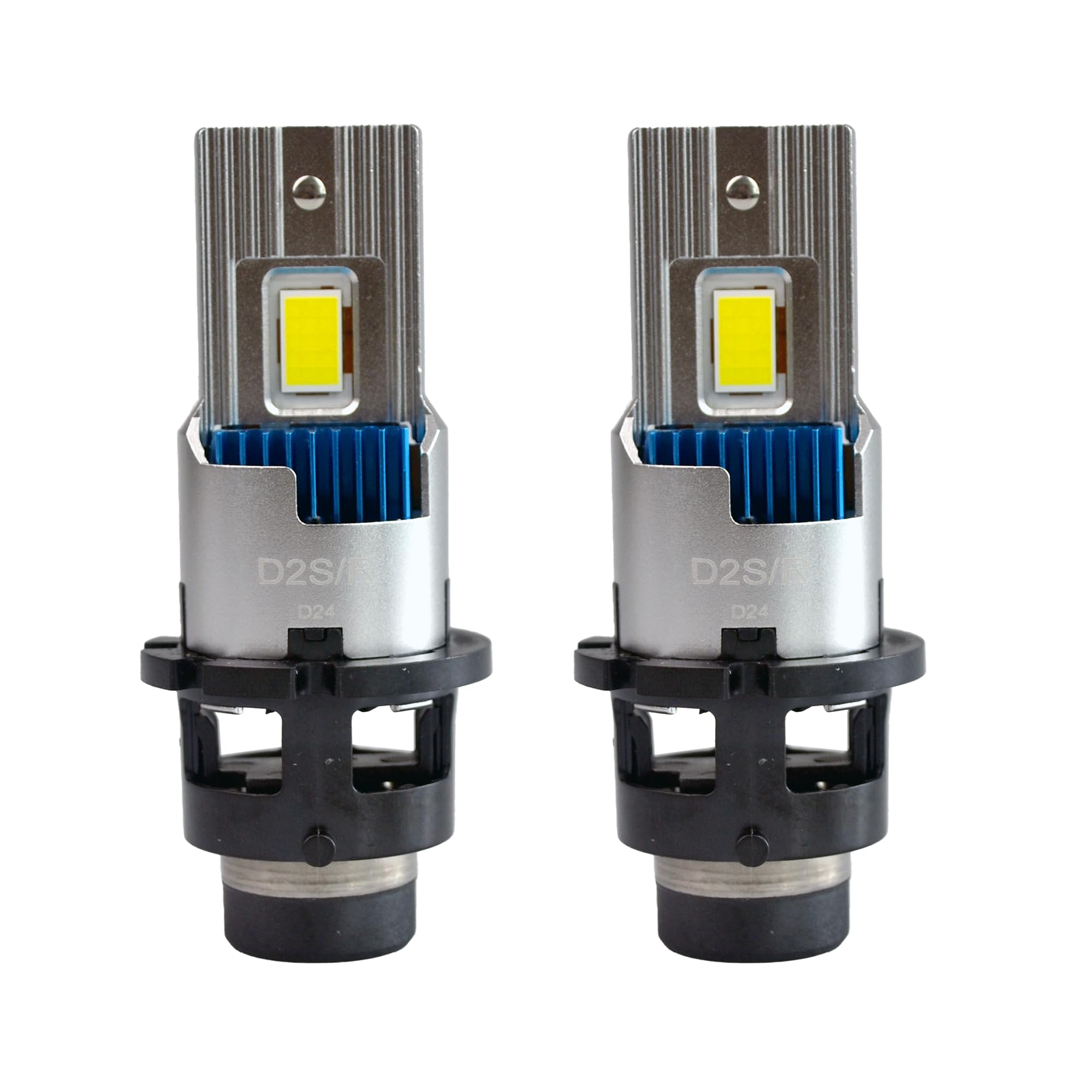 Simoni Racing D2SR - Kit de 2 bombillas LED D2S/D2R - 6500K blanco - Kit de conversión de faros LED, compatible con Canbus con carcasa de xenón original