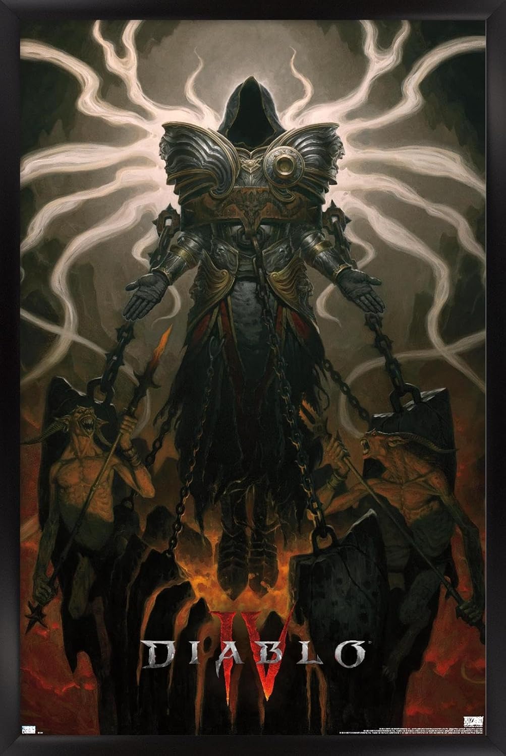 Diablo 4 - Inarius Key Art Wall Poster, 34L" x 22.4W", Black Framed Version