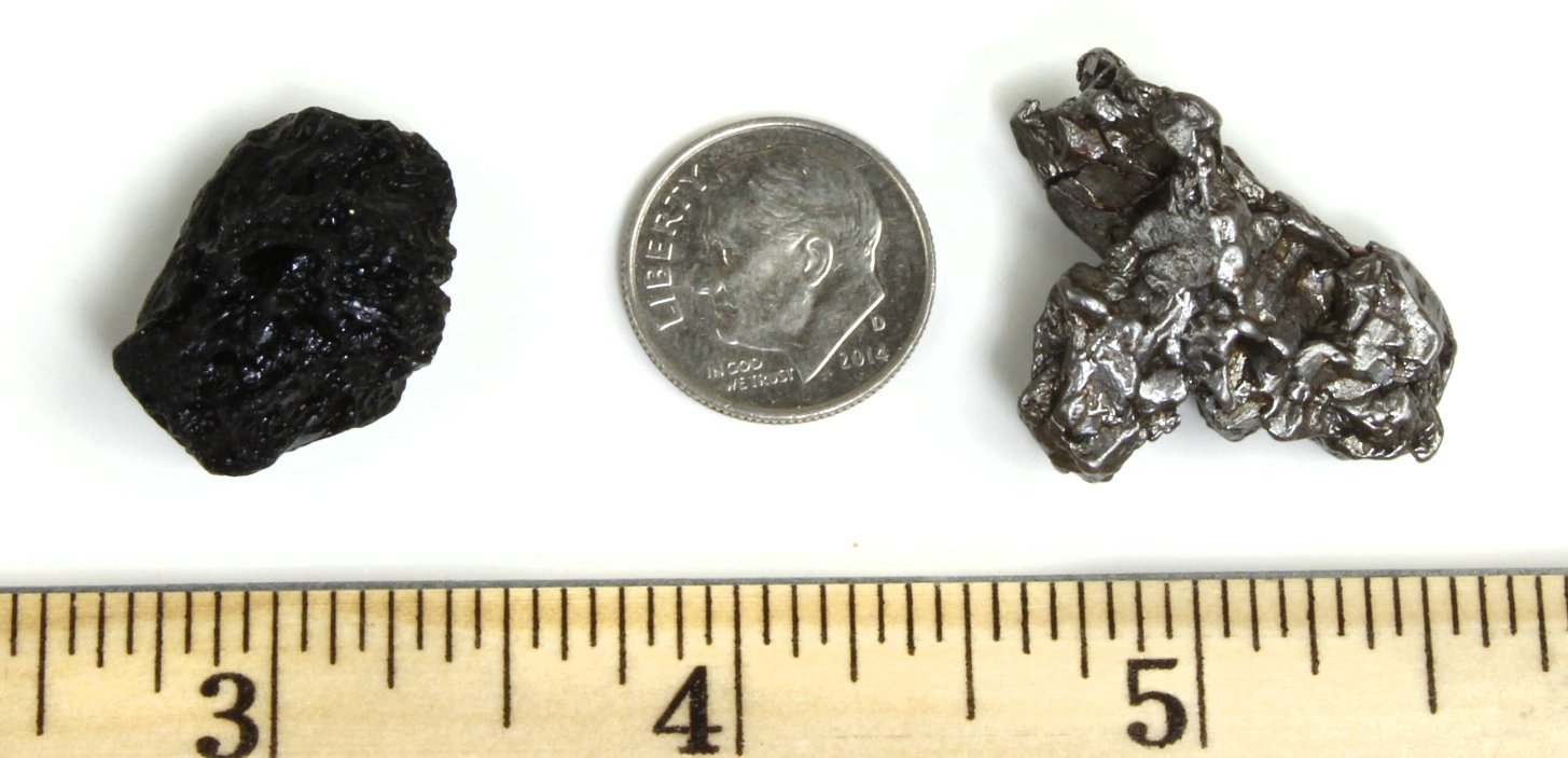 Dancing BearGenuine Meteorite (15-20 Grams) from Campo del Cielo in Argentina. Bonus: Tektite (2.5-4.5 Grams), Certificate of Authenticity, Educational Info Cards and Display Box, Brand