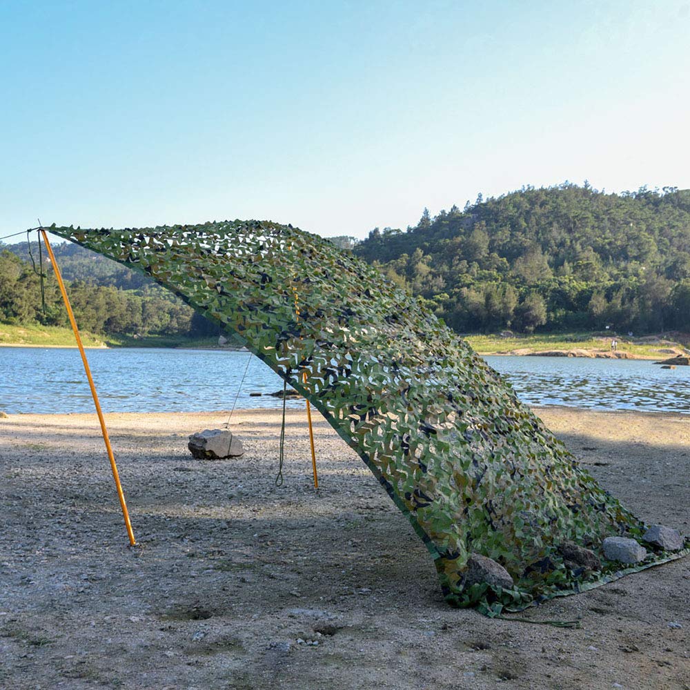 LOOGU Red de camuflaje militar duradera con rejilla para decoración, parasol, caza, tiro, escondite para acampar