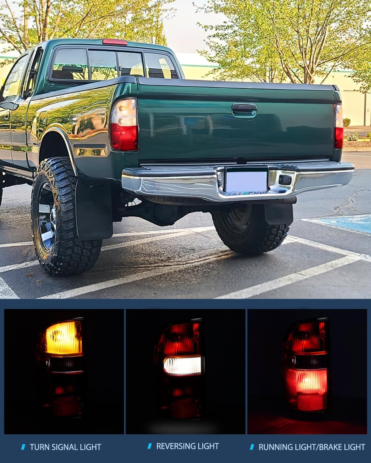 Nilight Taillight Assembly Compatible with 1995 1996 1997 1998 1999 2000 Toyota Tacoma Rear Tail Light Lamp Replacement OE Style Driver Side and Passenger Side