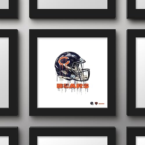 Miniatura 2 de Trends International Gallery Pops NFL Chicago Bears - Póster de pared con casco de goteo, 12.00 x 12.00 pulgadas, versión del marco negro