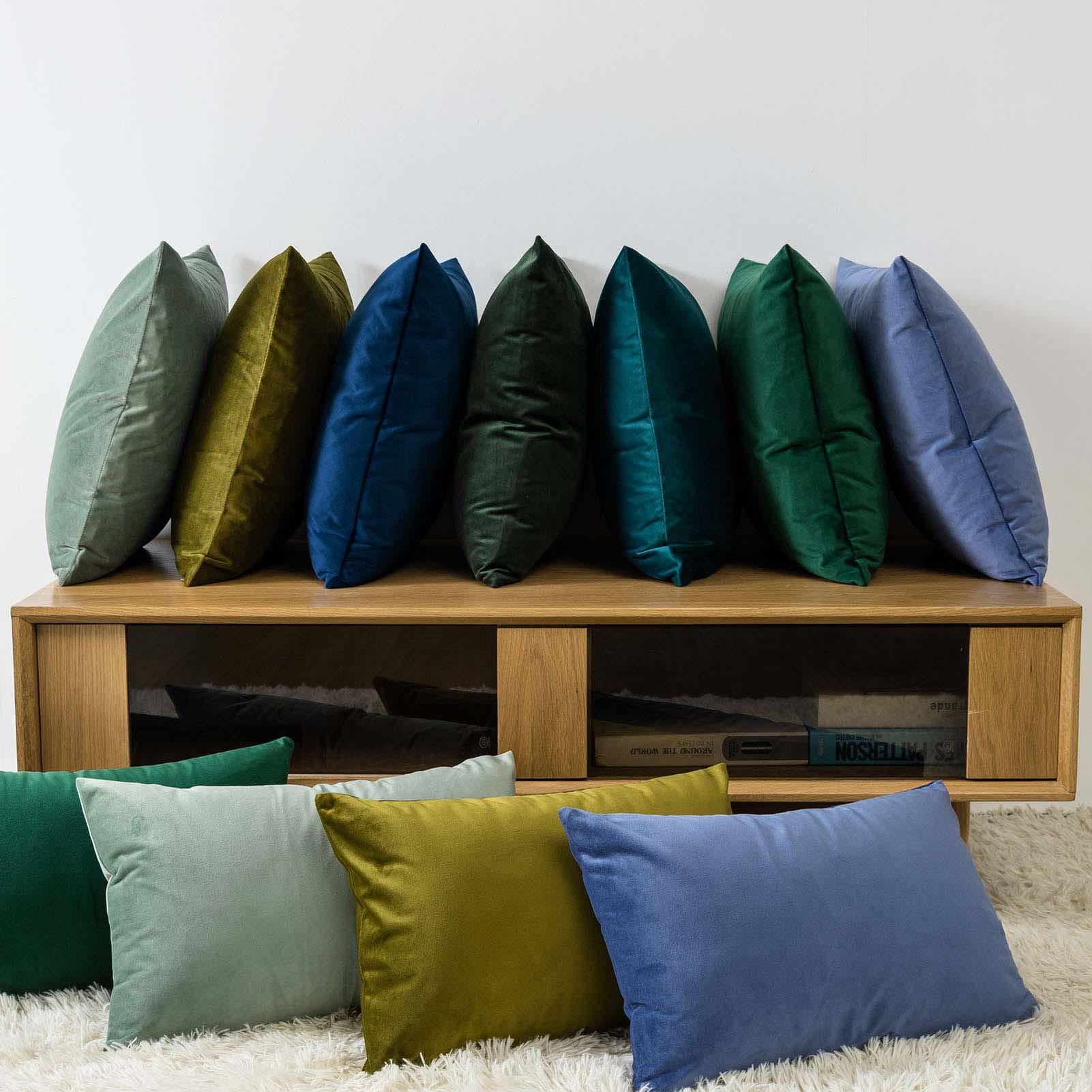 JUSPURBET Copricuscini in Velluto Corallo 71x71 cm Set di 2 per Divano