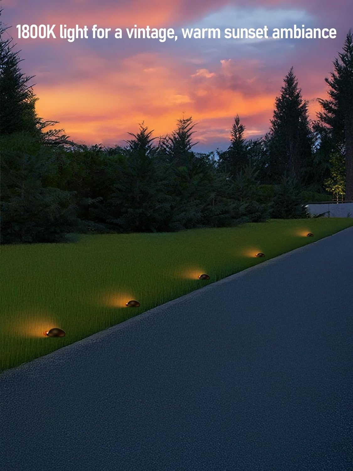 LEONLITE 5W Well Lights Landscape LED, Low Voltage Inground Lights Outdoor, 1800K/2700K/3000K/4000K/5000K Adjustable, Aluminum, ETL Listed, IP67 Waterproof, 12-24VAC/DC, CRI90, 150lm, Black, Pack of 6