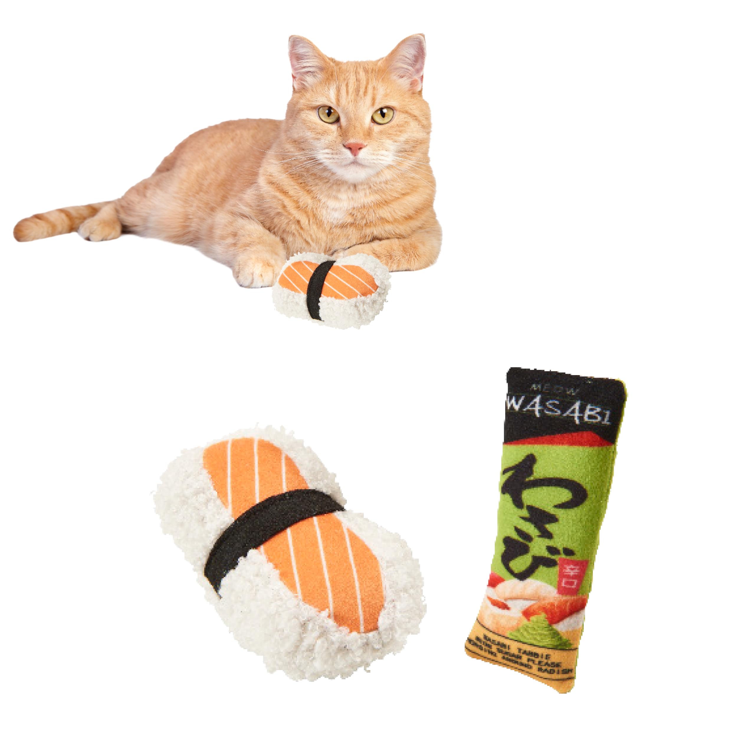 SPOT Sushi Take-Out- Cat Plush Toys with Catnip & Silverine Blend, Cute and Funny Toys for Indoor Cats & Kittens, Perfect for Batting and Chasing - 4
