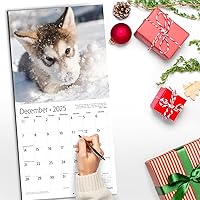 Vista 5 de RED EMBER Calendario de pared 2025 con diseño de cachorros de 12 meses, 12 x 24 pulgadas, abierto, papel grueso y resistente, para regalo