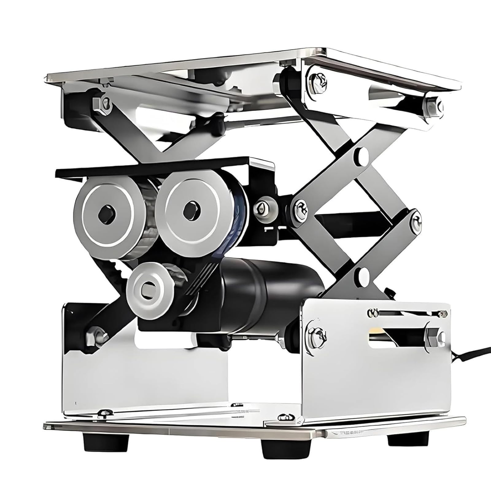 Plataforma de elevación eléctrica, soporte de laboratorio ajustable de acero inoxidable con control remoto, capacidad de carga de 10 kg, elevación y descenso rápido de 60 segundos