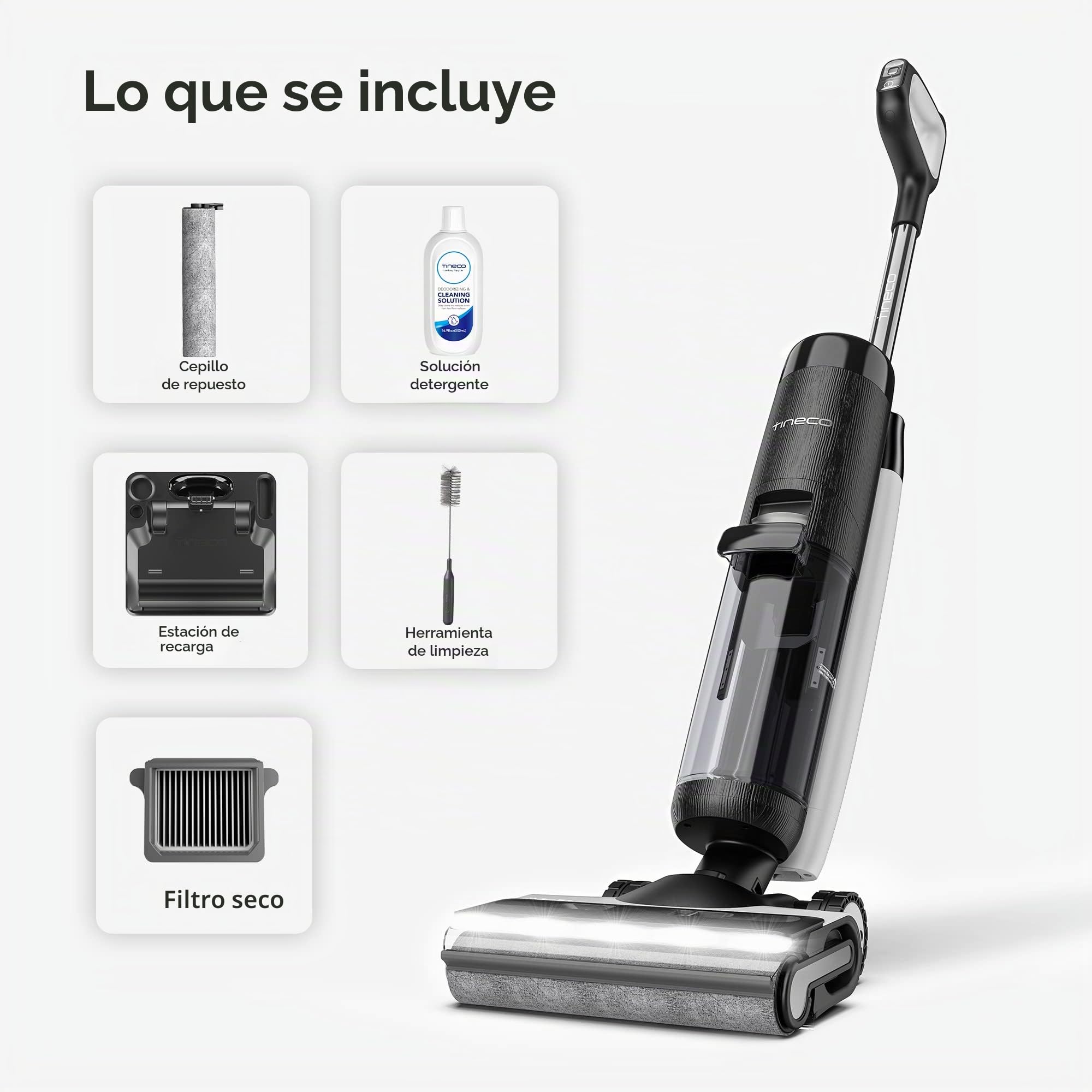 Tineco Floor One S7 Pro, Aspiradora-Fregona Inteligente en Seco y Húmedo | Pantalla LED, Gran Autonomía, Ideal para tareas tenaces y pelos de animales
