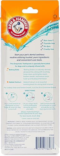 Vista 6 de Arm & Hammer Complete Care - Kit dental para perros, pasta de dientes enzimática para perros con sabor a pollo, cepillo de dientes y cepillo