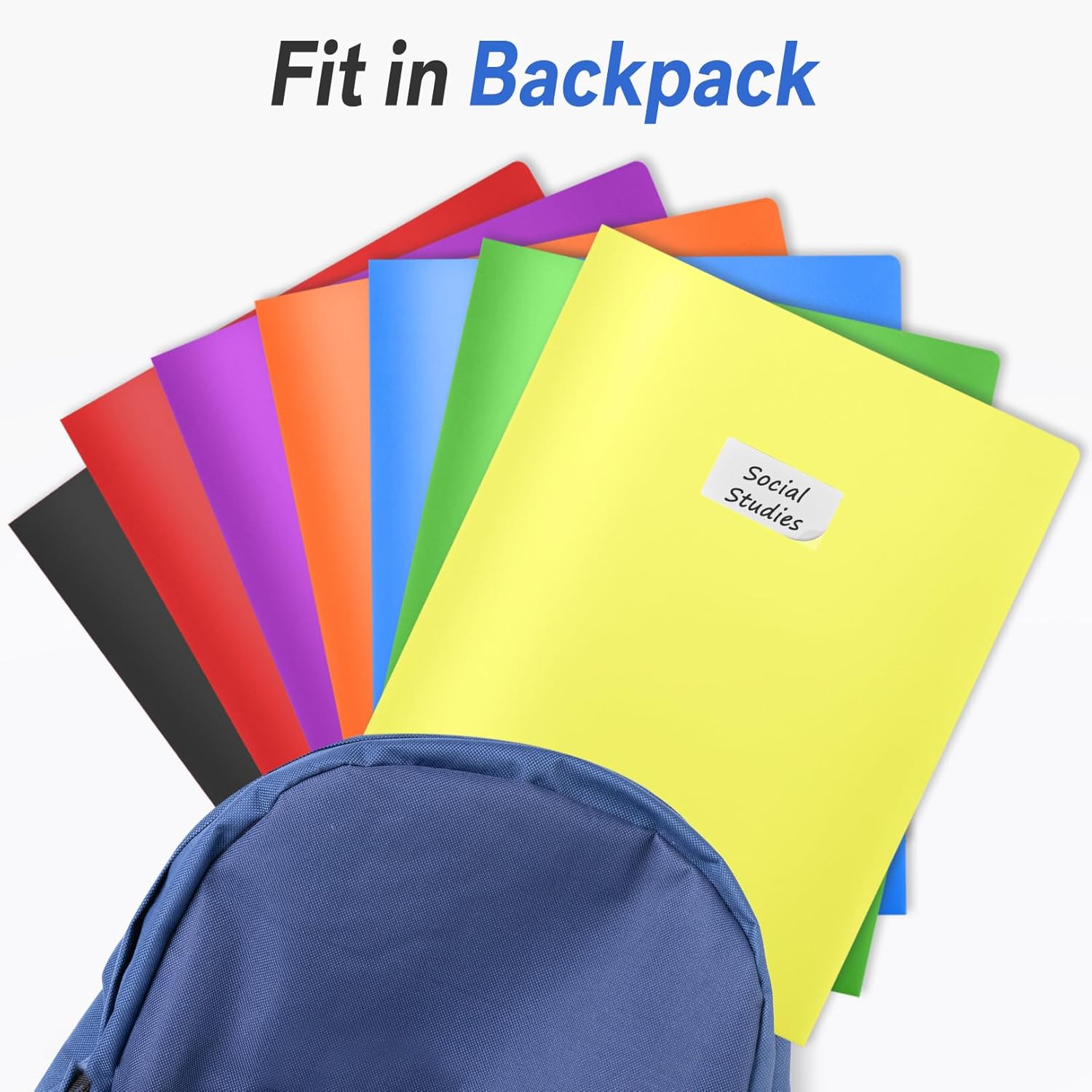 Folders with Poets, 2 Poet Folders with Extra Labels, Plastic