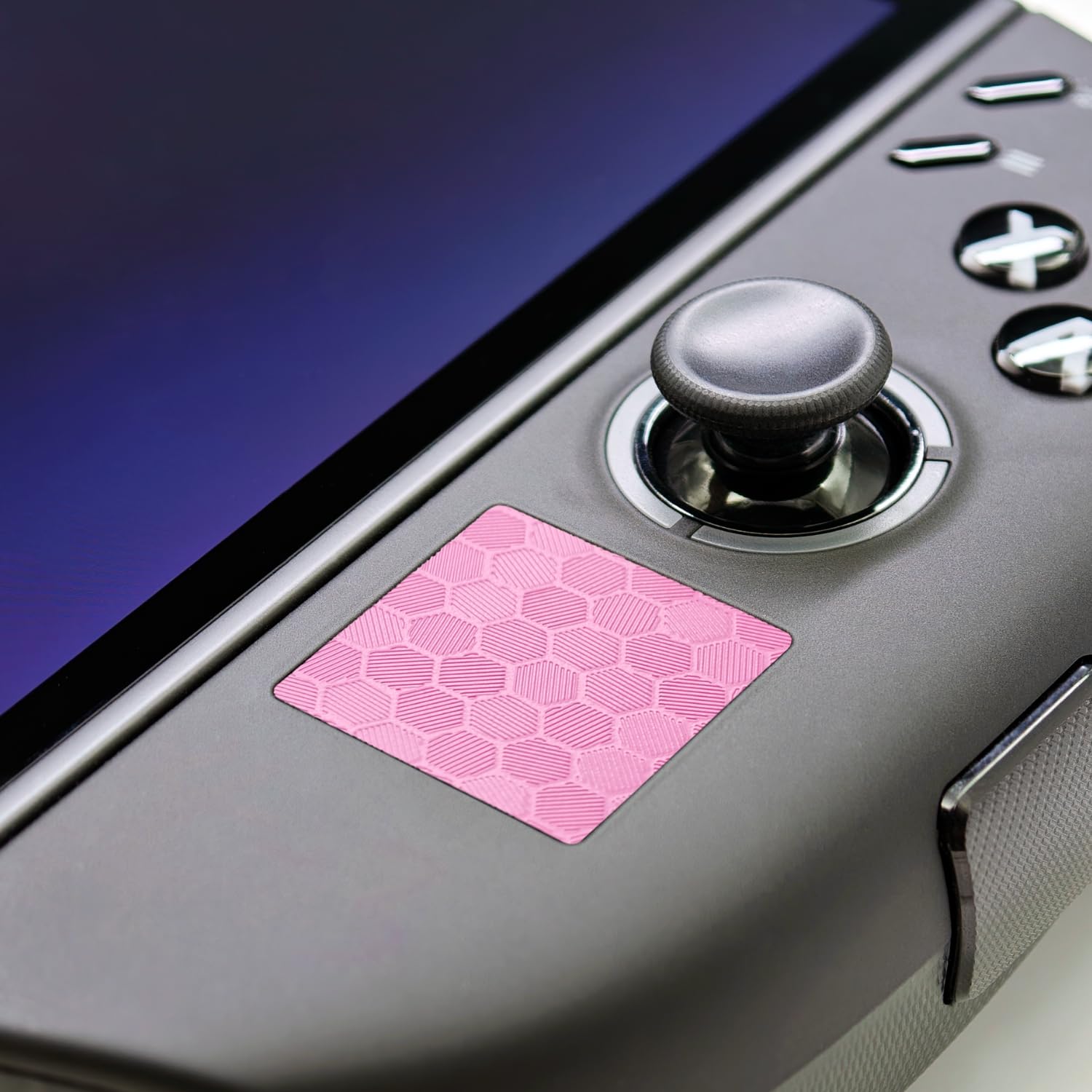 Almohadillas táctiles y calcomanía protectora rosa para Legion Go 2 4