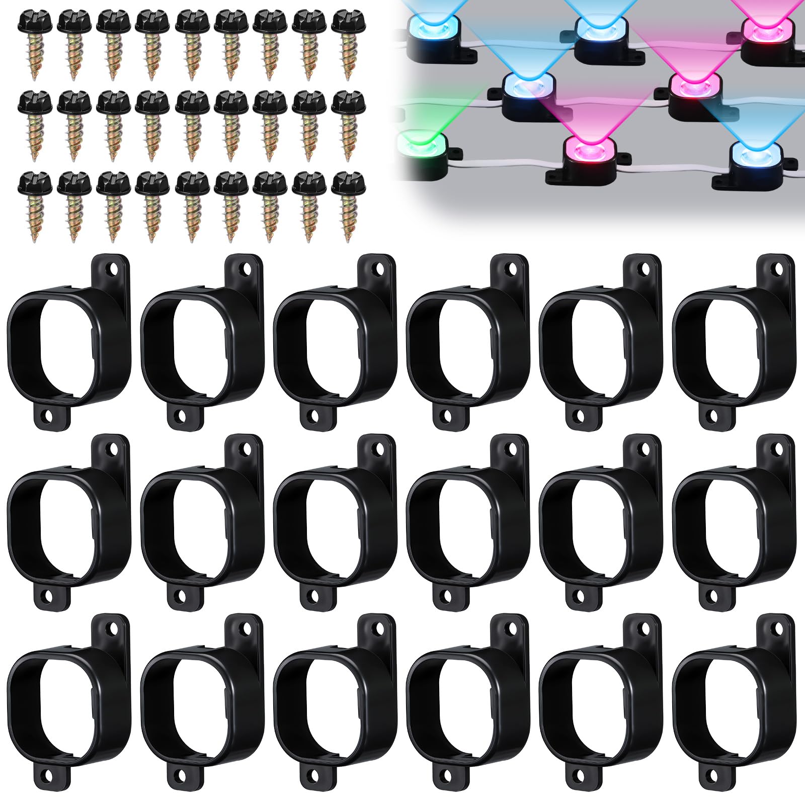 Beeveer 40 Set Light Clips Compatible with Govee H706 H806 Pro Lights