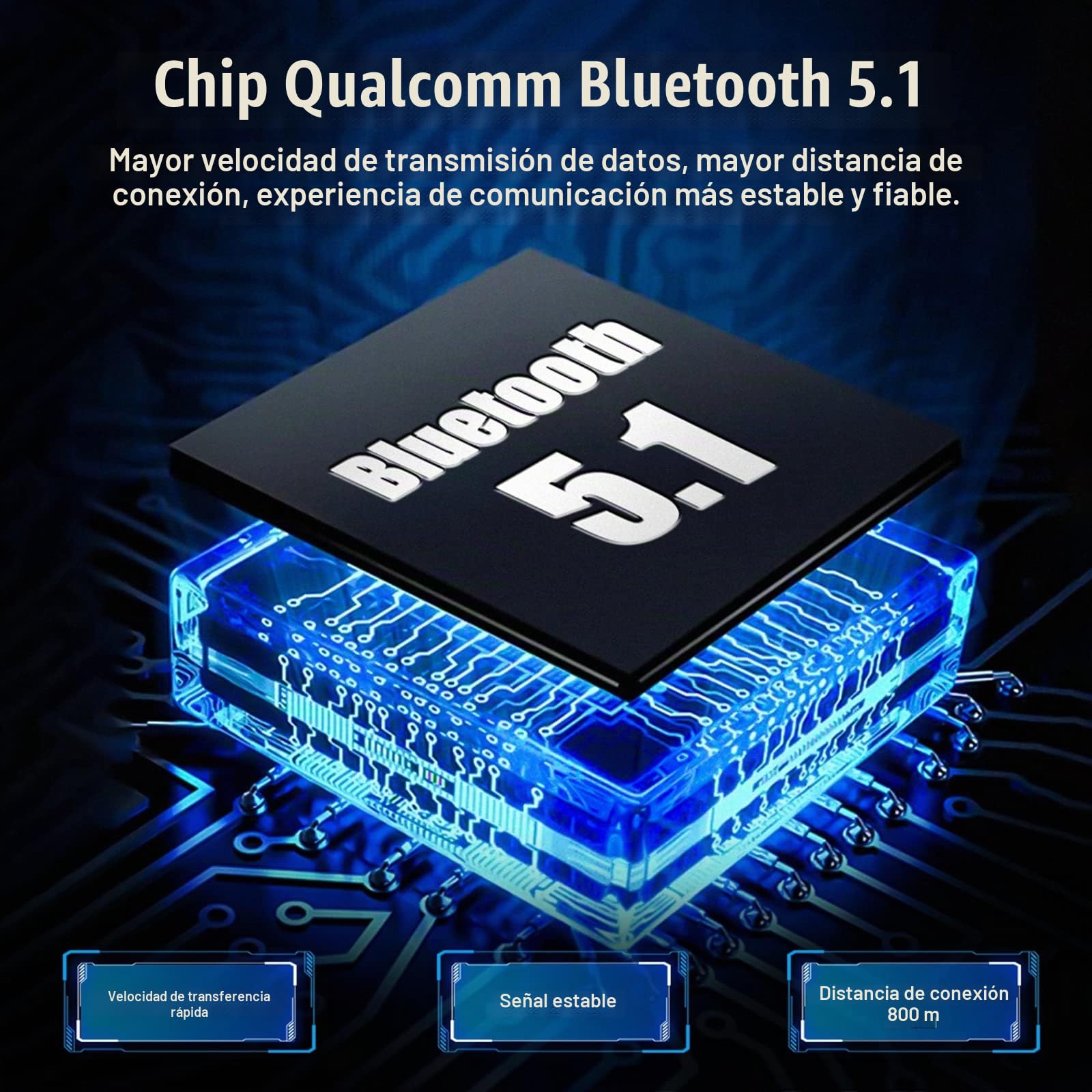 EJEAS Q2 Intercomunicador Casco Moto, Intercom Bluetooth 5.1 con Reducción de Ruido FM y CVC, Sonido y Conexión Estable para Intercomunicador Full Duplex de 2 Personas (1 Paquete)