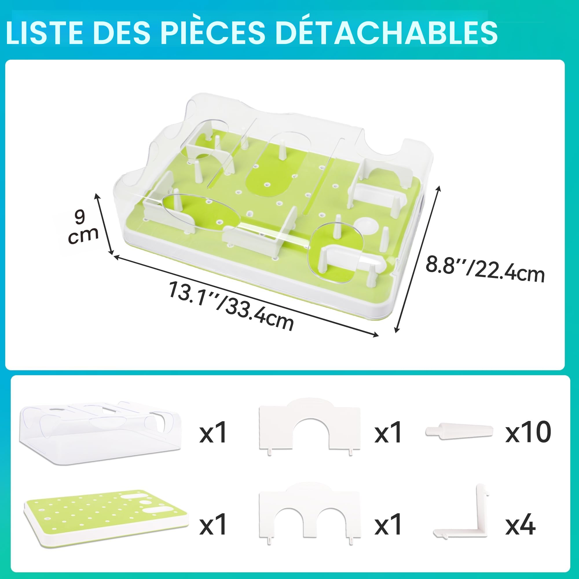 ALL FOR PAWS Mangeoire Interactive pour Chat, Puzzle de Friandises, Jeu de Friandises, Jouet de Stimulation Cérébrale de Chat, Jouets de Stimulation Lente pour Chats d'intérieur (Classique)