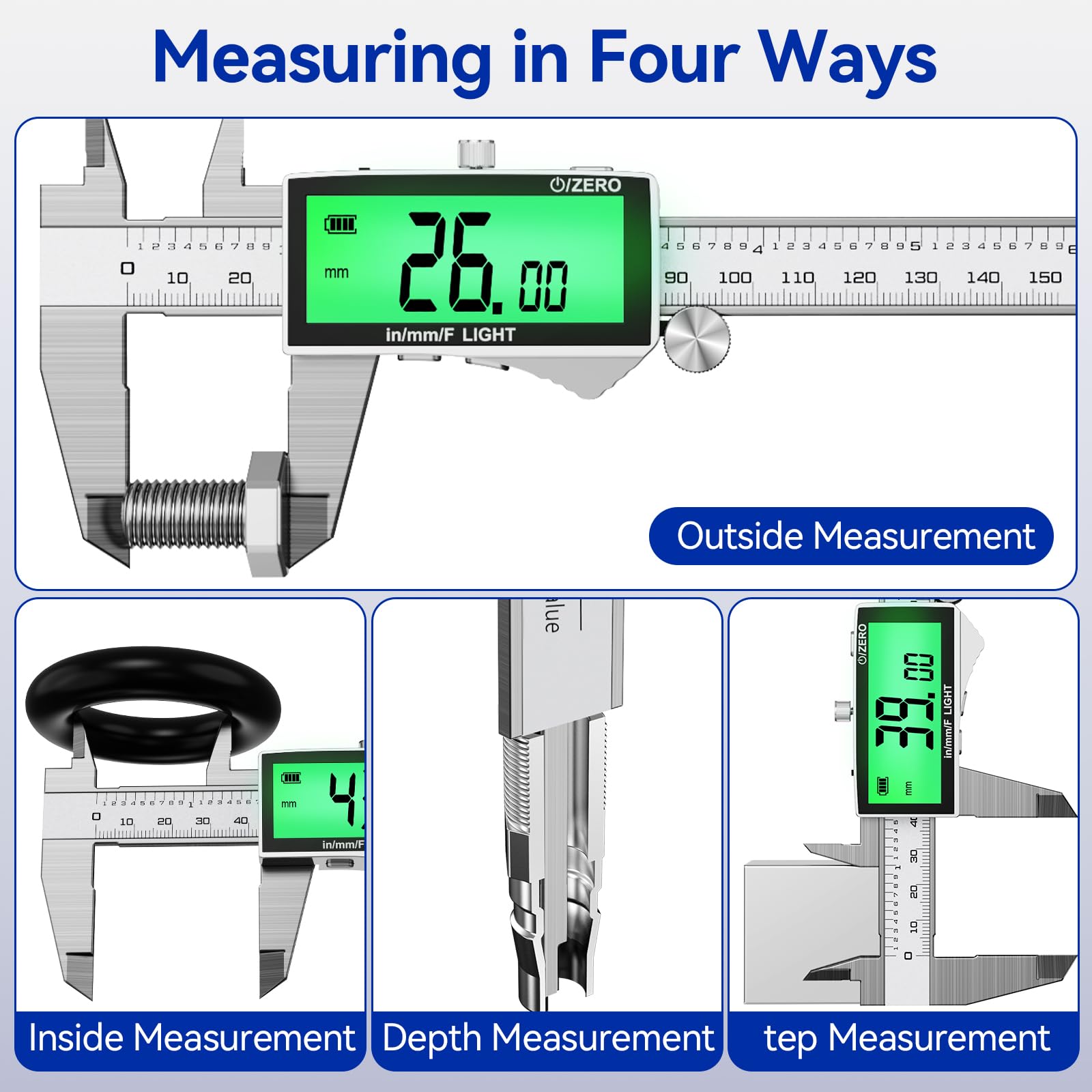 Rechargeable Digital Caliper - Precision Measurement Tool -5