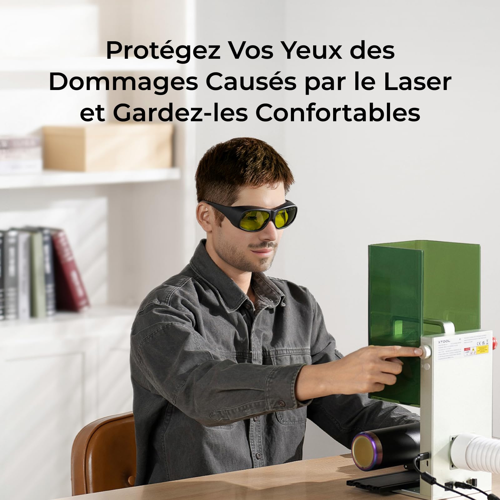 XTool Lunettes De Protection Laser - 316-450nm Et 900-1080nm - Compatibles F1, S1, M1, D1