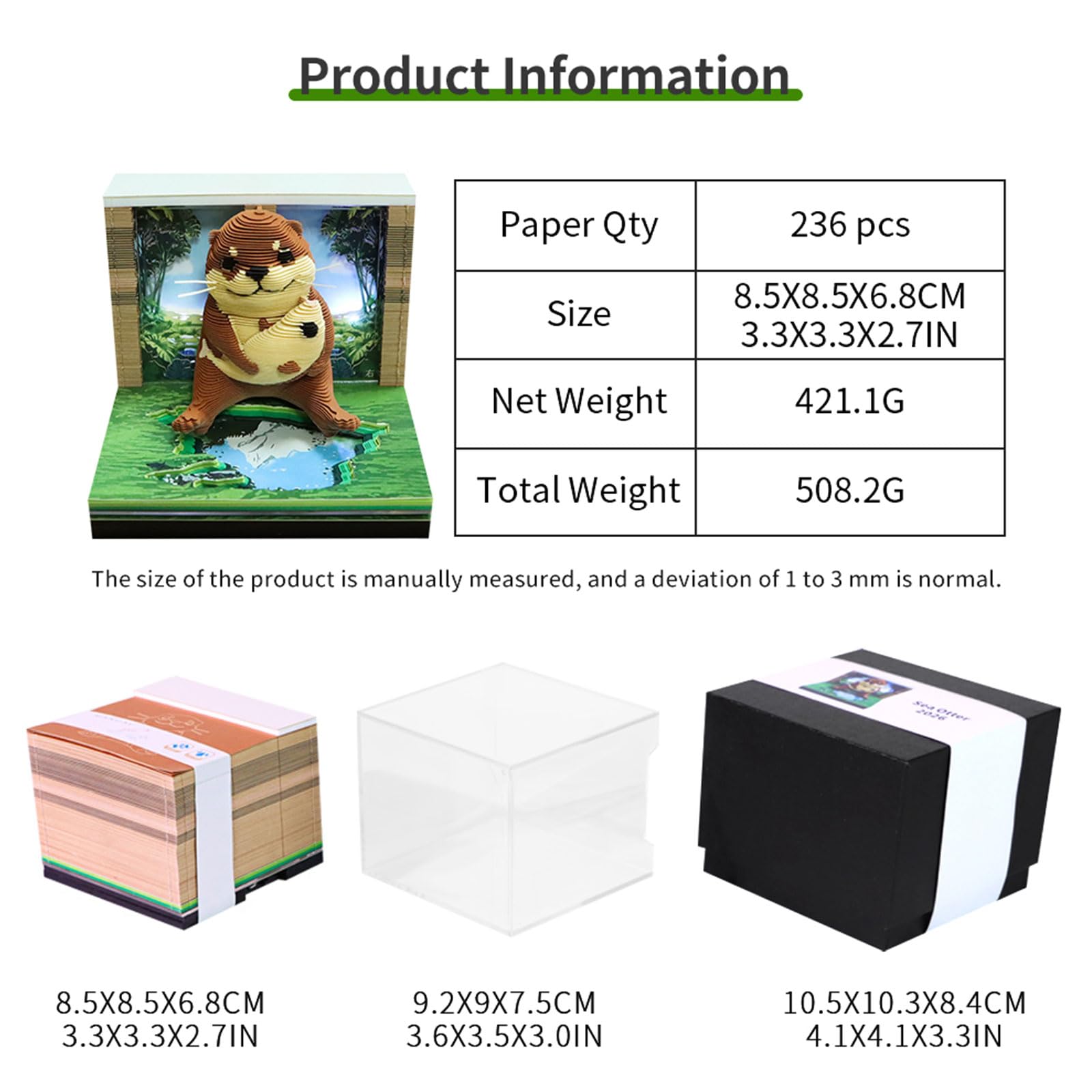 Calendrier hebdomadaire d ' art en papier Animal, avec Design détachable en 3D, pour décoration de Table, papeterie de bureau Unique, 2026