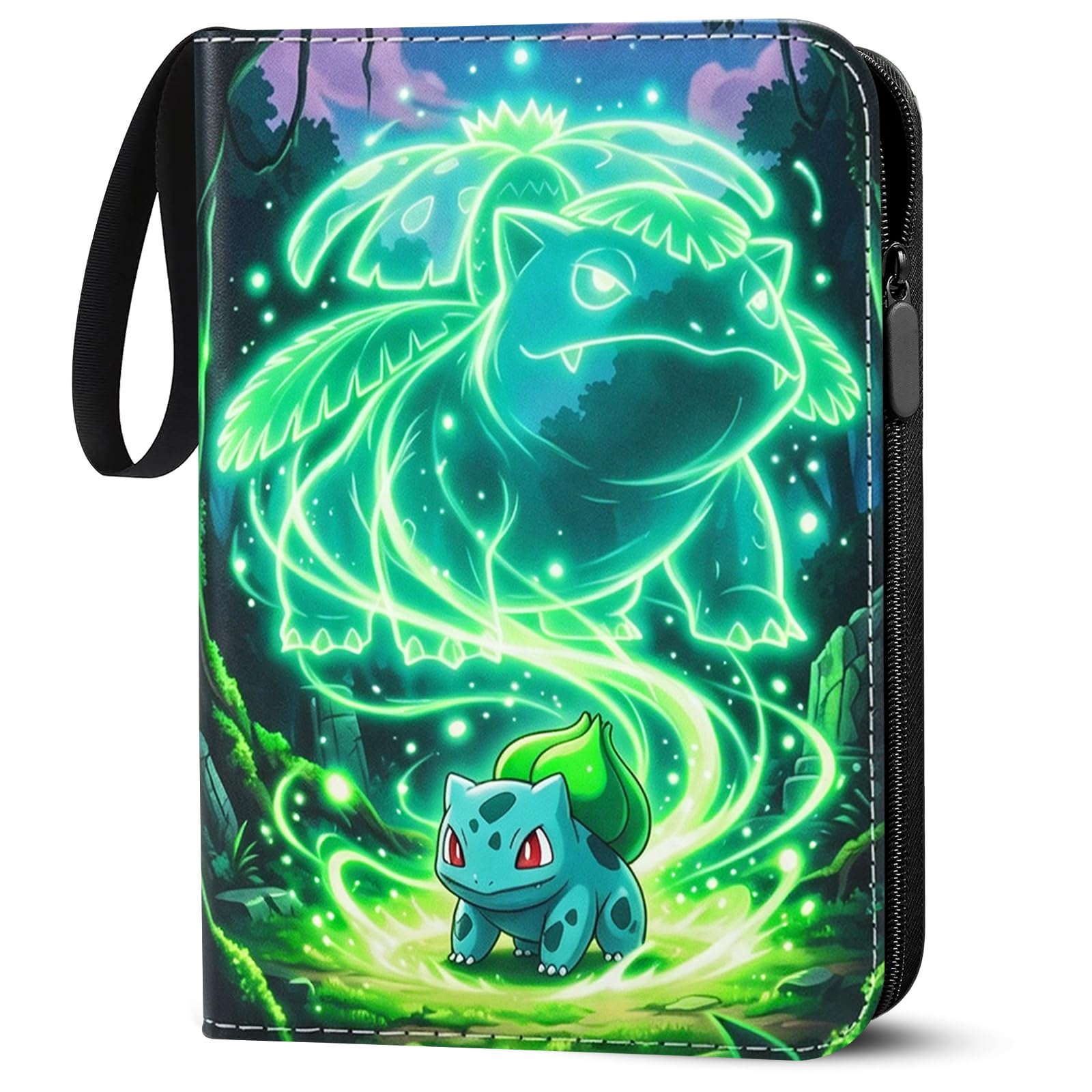 Karten Sammelalbum for pokemon - 900 Karten Kapazität Sammelkarten Order | 50 Doppelseitig,9 Taschen/Seite,Wasserdicht Hefter,PU-Leder,mit Reißverschluss,perfekt für Sammler