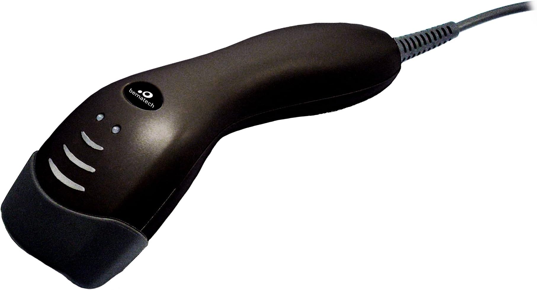 Bematech S500U Barcode Scanner, 1D Laser, USB Interface, Black