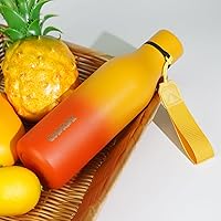 Vista 209 de BJPKPK Botellas de agua aisladas, botella de agua de metal de acero inoxidable de 18 onzas con correa, termo a prueba de fugas sin BPA, tazas