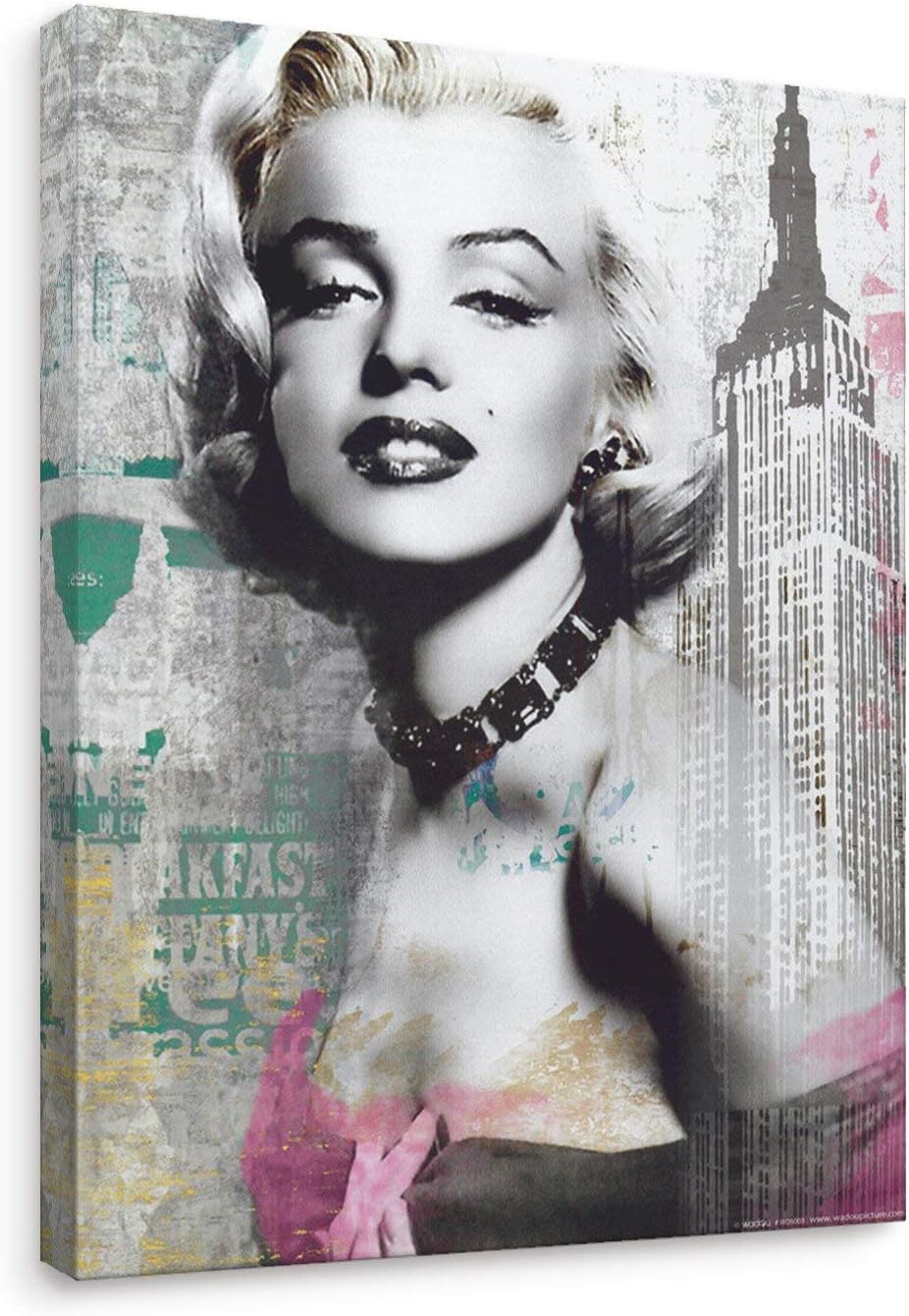Niwo ART-Marilyn Monroe B, B&W Photography Canvas Wall Art Home Decor,Stretched Ready to Hang