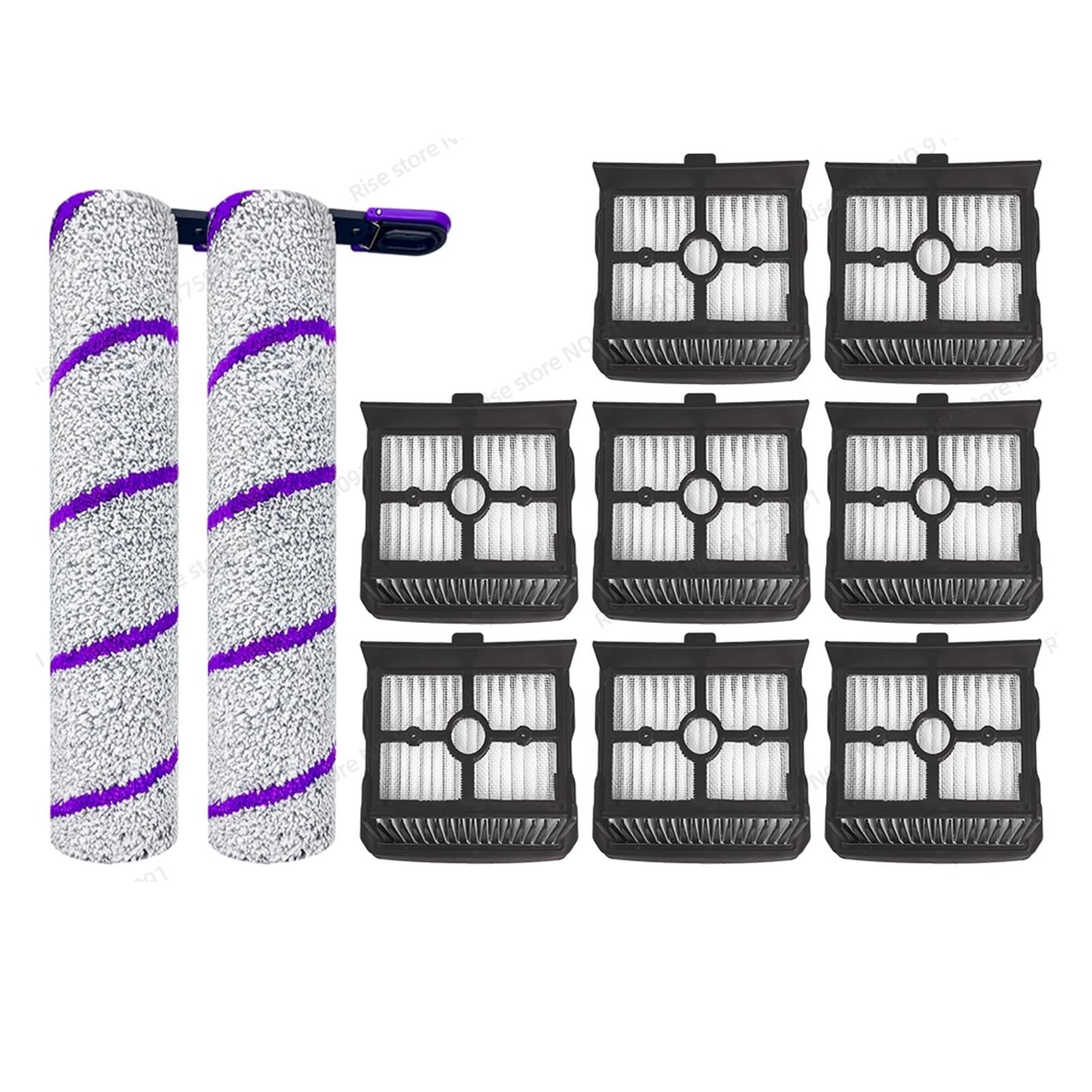 Fljvezpj 1Set F Vacuum Mop Accessories Roller Brush Hepa Filter Replacement Parts X-Clean 10 ，Compatible For Narwal S20 Pro, Compatible For Rowenta X-Clean 10(1Set F)