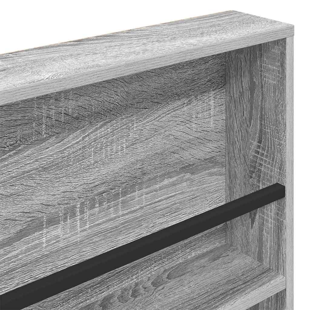 Makastle Magazinregal Holzwerkstoff Graues Sonoma 100 x 12 x 70 cm 2er-Set