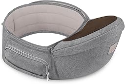 GAGAKU Portabebé Taburete de Cintura para Bebé 0-36 Meses Recién Nacido - Gris Poliéster