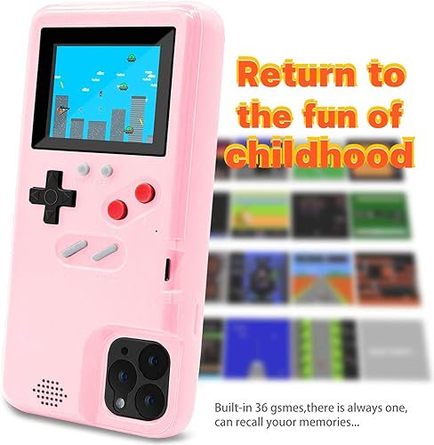 Miniatura 4 de LucBuy Gameboy - Carcasa protectora para iPhone, diseño retro con 36 juegos pequeños, pantalla a todo color, a prueba de golpes para iPhone X  Xs