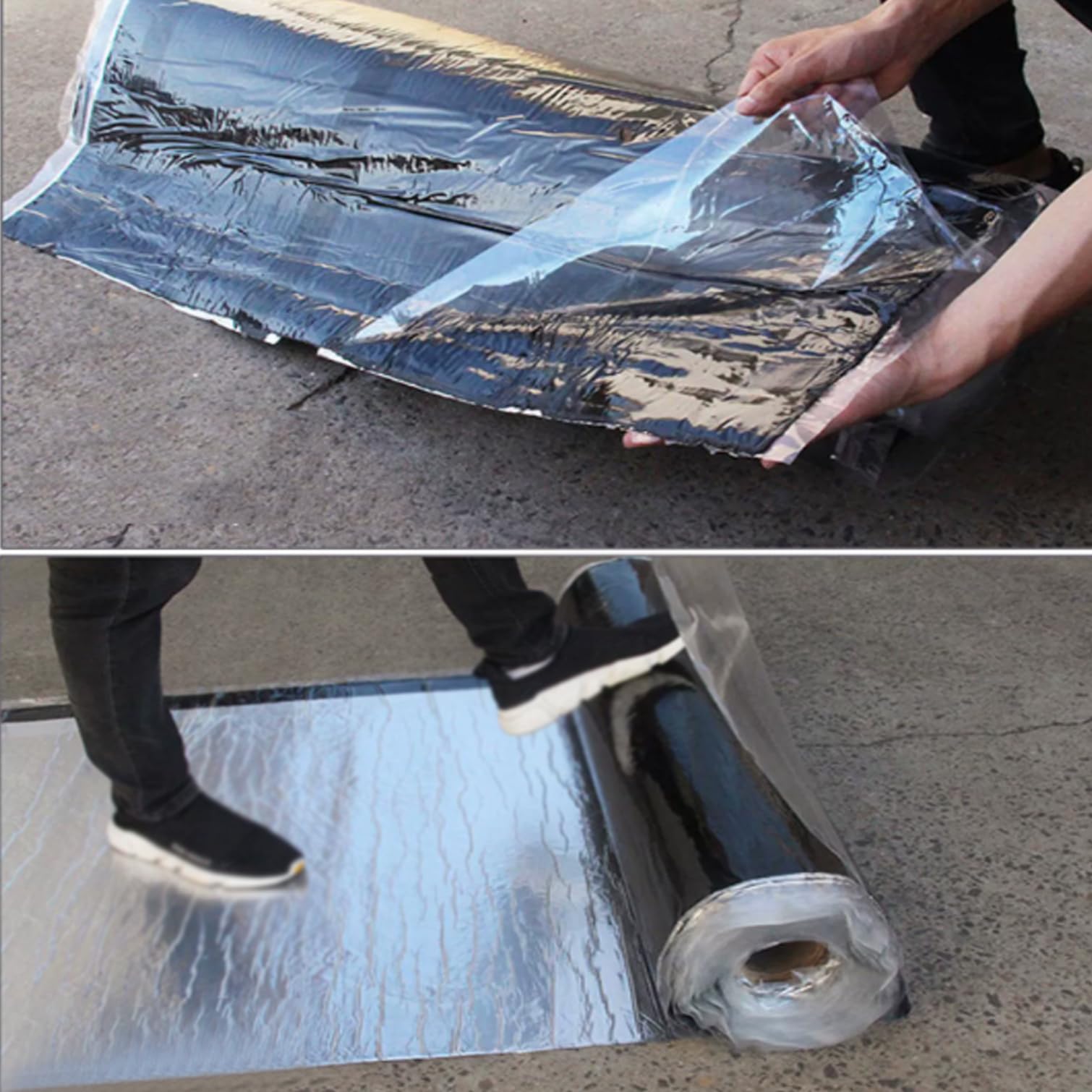 Cinta impermeable para reparación de techos, cinta de papel de aluminio, cinta selladora de asfalto, cinta bituminosa autoadhesiva, para aislamiento o reparación de fugas en techos, tuberías, alféiza