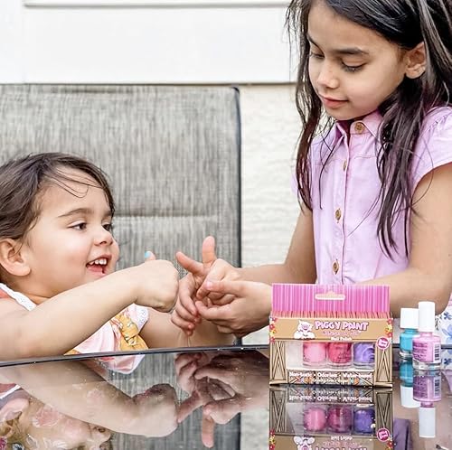 Miniatura 4 de Piggy Paint - Esmalte de uñas 100 no tóxico para niñas seguro libre de químicos bajo olor para niños juego de regalo de 3 esmaltes fiesta arcoíris