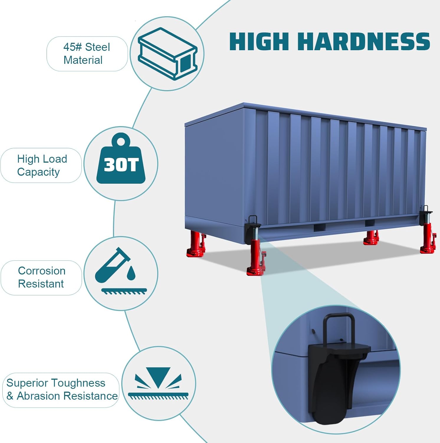 Shipping Container Jack Lug Leveler 66000 lbs with Limiter Shipping Container Jack Lifter Shipping Container Accessories Attachment Storage Container Leveler Booster