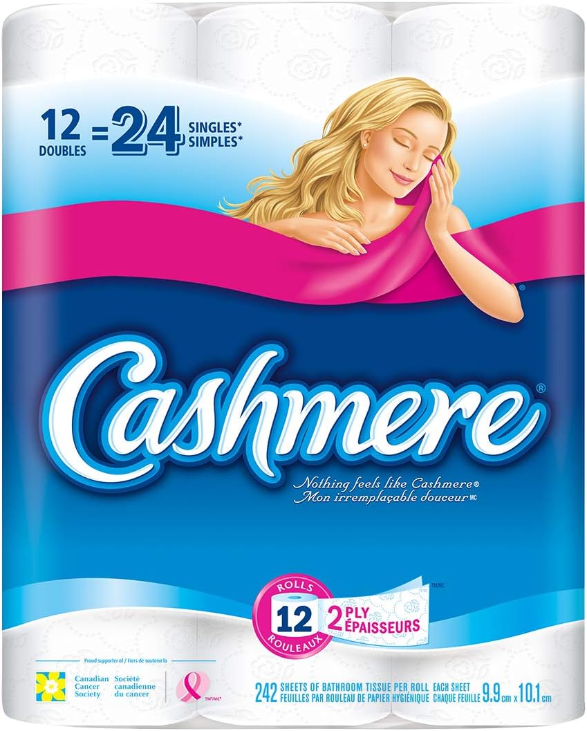 Cashmere Bathroom Tissue 24 Double Rolls 2-Ply Thickness | Soft Toilet Paper 242 Sheets per Rol