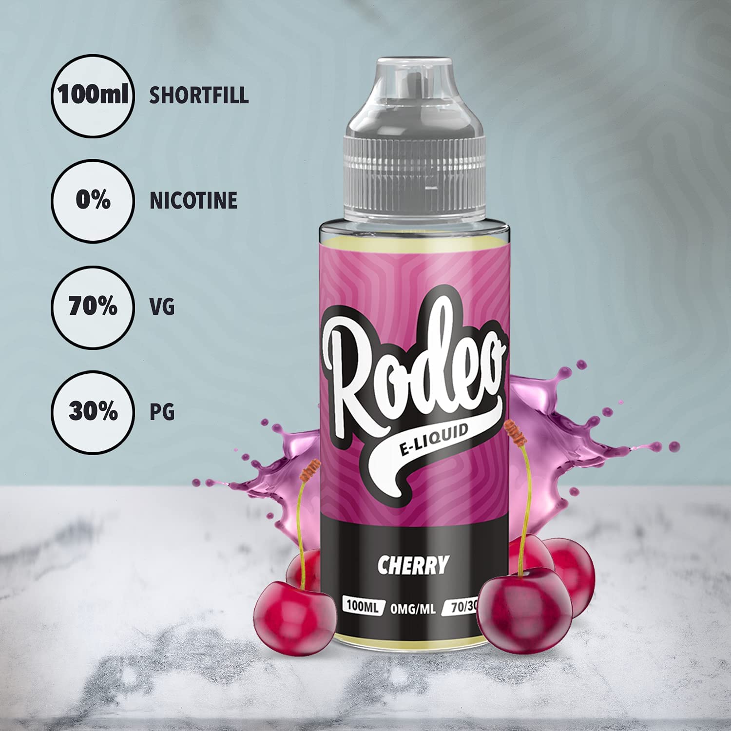 Rodeo Vape Liquid 2 X 100ml Cherry Vape Juice E