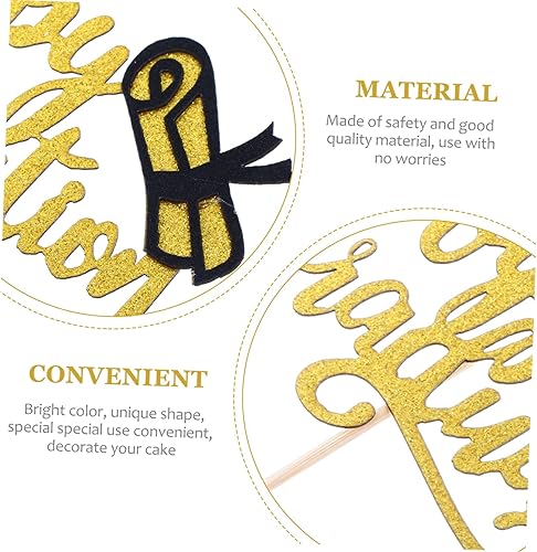 Miniatura 4 de 10pcs 2021 Graduation Cake Inserts gold Graduation Cake Pick graduate 2022 graduation party decorations grad cake pick toppers para comida Cake